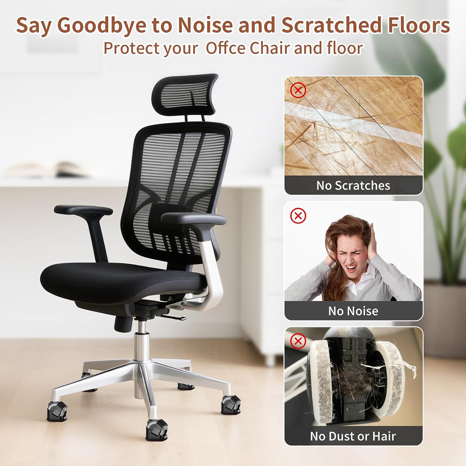 5PCS Chair Leg Protectors Offi - Office Furniture Heaven recension och pris